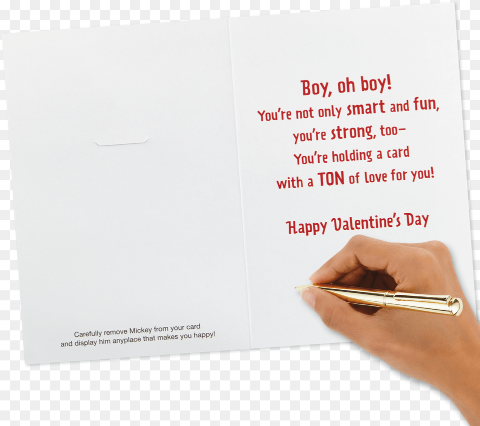 Mickey Mouse Hugger Valentine39s Day Document, Page, Text, Advertisement, Business Card Free Png Download