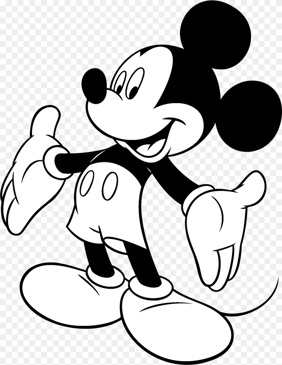 Mickey Mouse Logo Black And White Mickey Mouse Clipart, Stencil, Cartoon, Face, Head Free Png Download