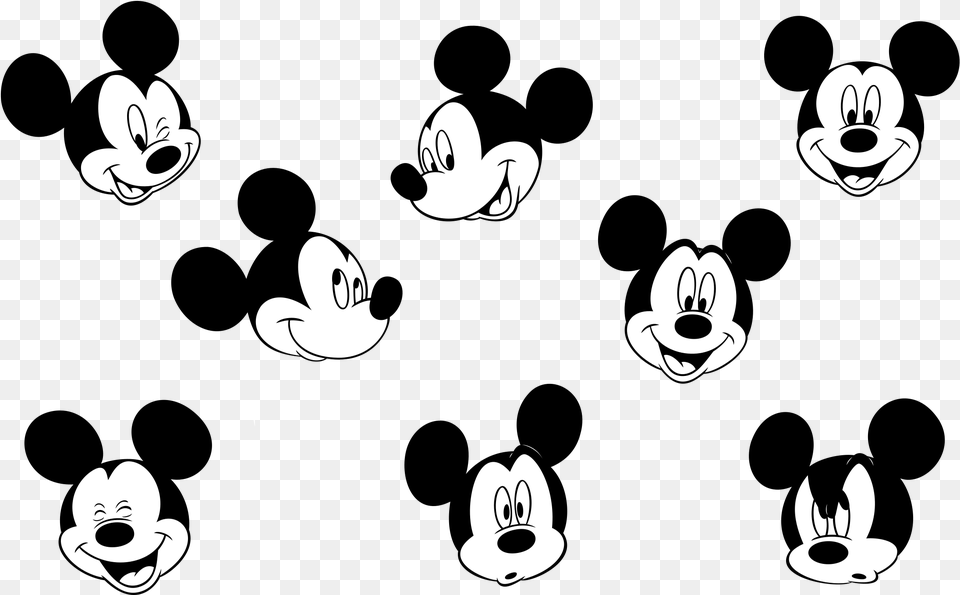 Mickey Mouse Logo Transparent Black And White Mickey Mouse Logo, Stencil Png Image