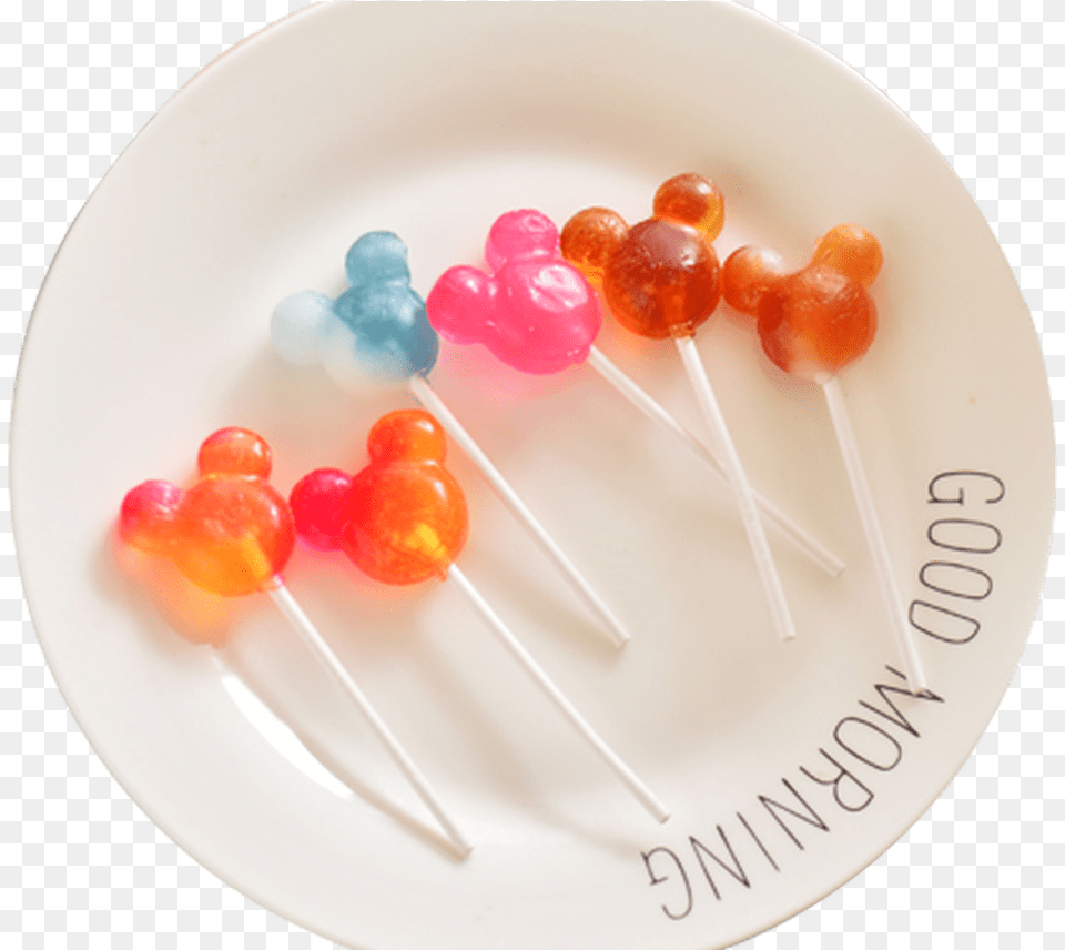 Mickey Mouse Lollipop Gift Mickey Head Shape Lollipop Lollipop, Candy, Food, Sweets, Plate Free Png Download