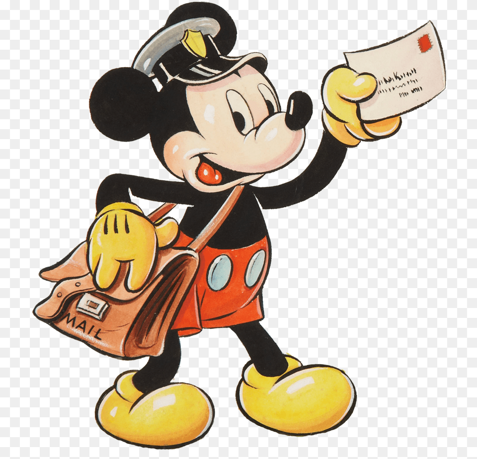 Mickey Mouse Mail Man Mickey Mouse Mail Carrier, Cartoon, Baby, Person, Face Png