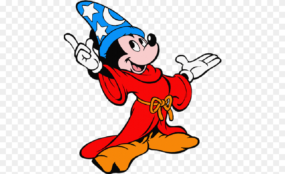 Mickey Mouse Mickey The Sorcerer Disney Halloween Characters Magician Mickey Mouse, Baby, Person, Performer, Cartoon Free Png