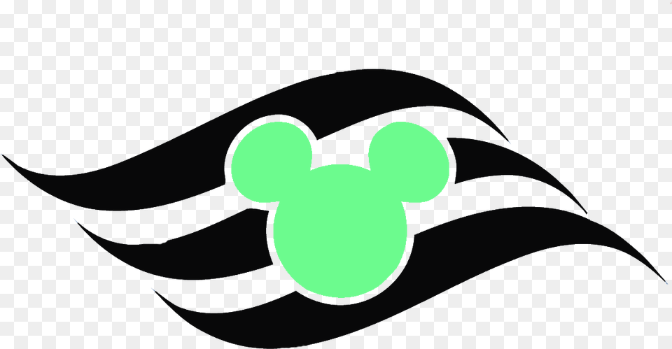 Mickey Mouse Minnie Disney Cruise Line Logo Graph Silhouette Disney Cruise Logo, Green, Animal, Fish, Sea Life Free Png
