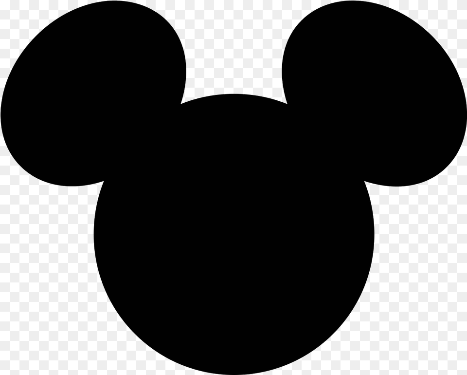 Mickey Mouse Minnie Mouse The Walt Disney Company Clip Silhouette Mickey Mouse Head, Gray Free Png Download