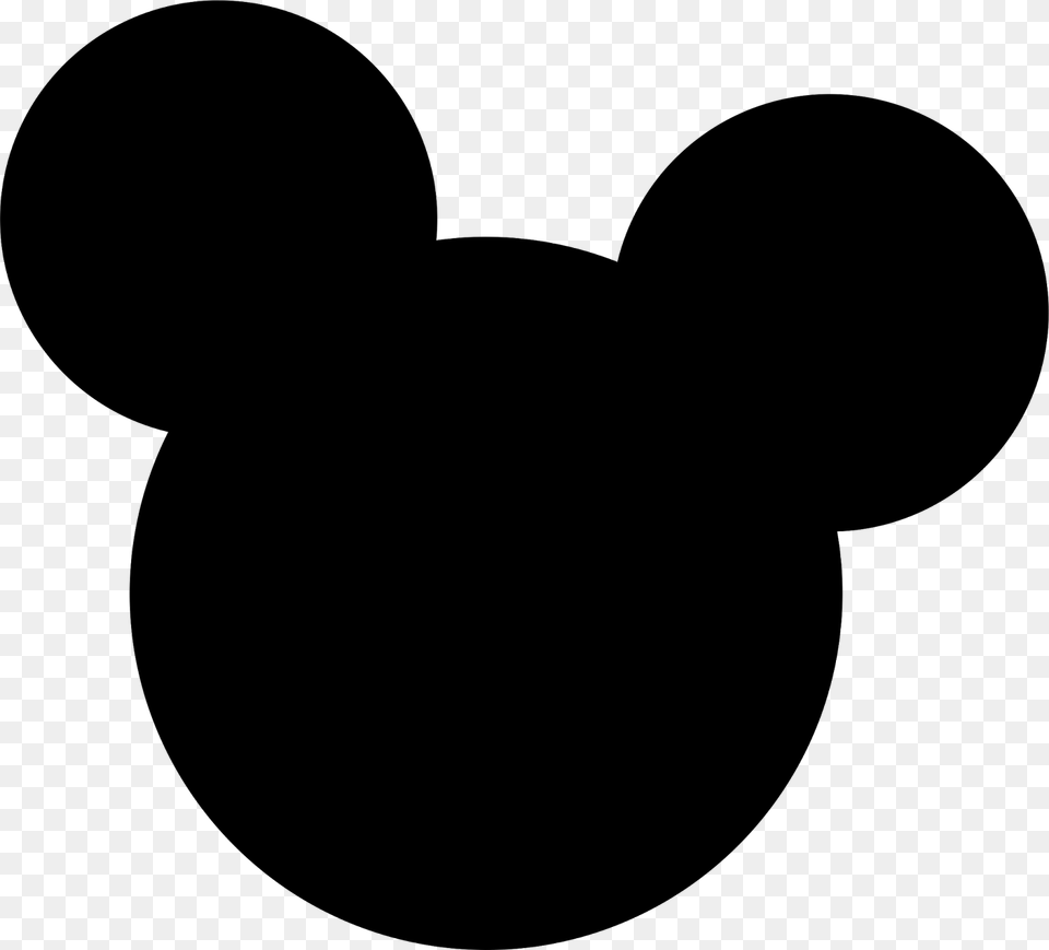 Mickey Mouse Minnie Mouse The Walt Disney Company Silhouette Mickey Mouse Head Background, Gray Free Png Download