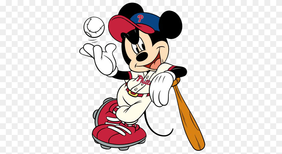 Mickey Mouse Phillies Baseball Baseball Dodgers, People, Person, Baby, Sport Png Image