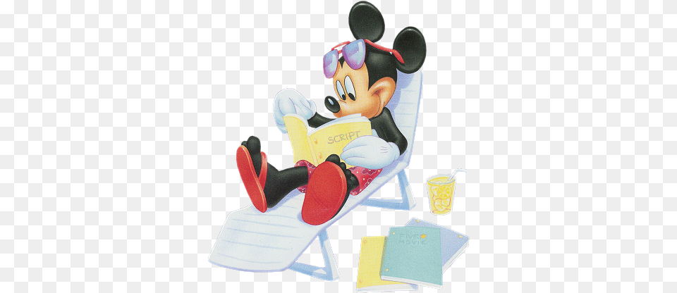 Mickey Mouse Reading Some Good Books While Relaxing Mickey Mouse Relaxing Free Transparent Png