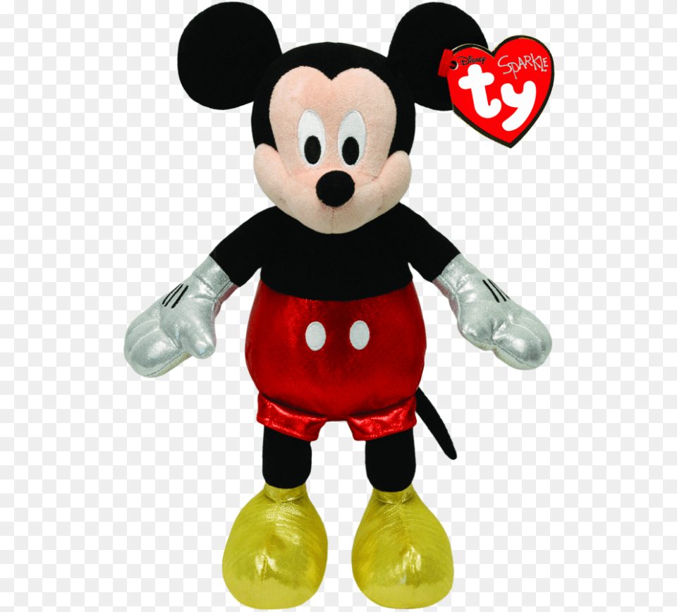 Mickey Mouse Red Sparkle Beanie Babiesquottitlequotmickey Ty Beanie Boos Mickey Mouse, Plush, Toy, Clothing, Glove Png