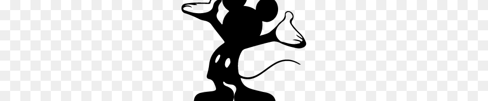Mickey Mouse Ribbon Gray Png Image