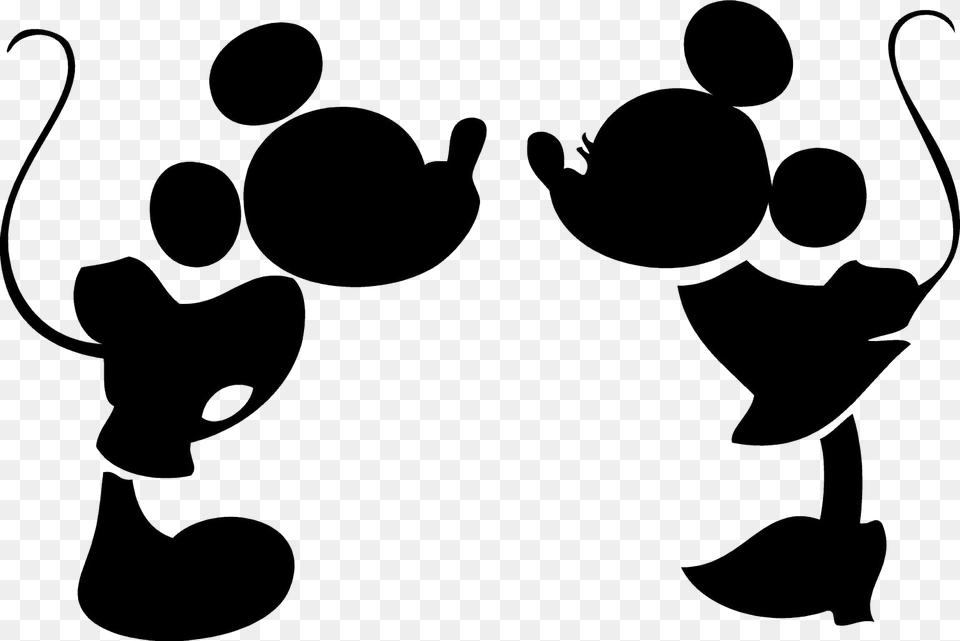 Mickey Mouse Silhouette Clip Art Cliparts Co Mickey And Minnie Wedding, People, Person Free Png Download