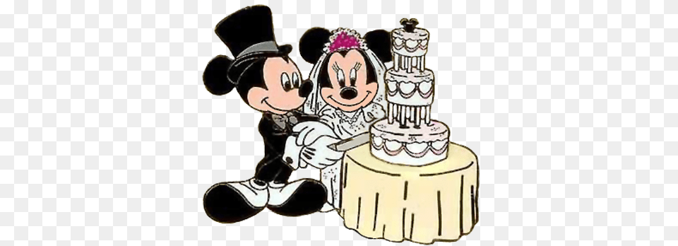 Mickey Mouse Silhouette Clip Mickey And Minnie Wedding Clipart, Person, Cake, Dessert, People Png