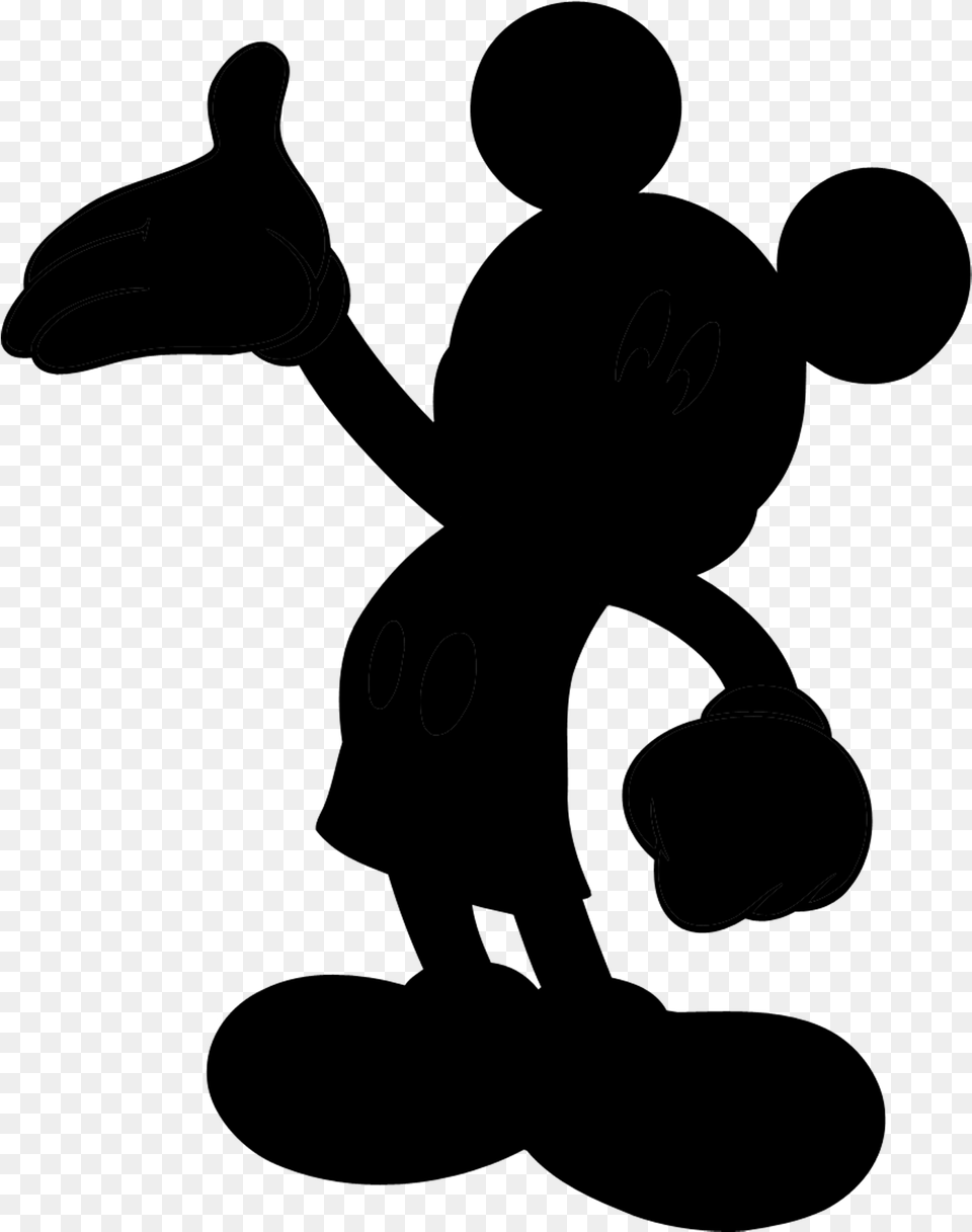 Mickey Mouse Silhouette Minnie Mouse Pluto Art Transparent Mickey Mouse Silhouette, Gray Png