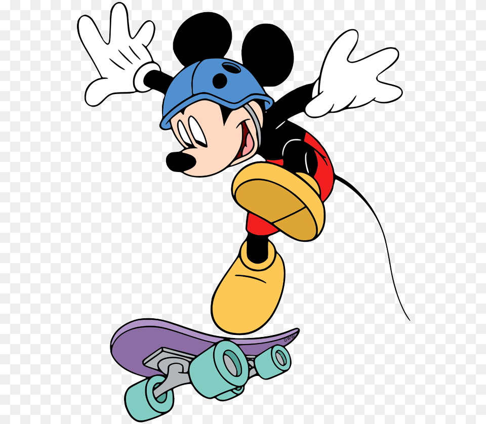 Mickey Mouse Skateboard, Cartoon, Face, Head, Person Png Image