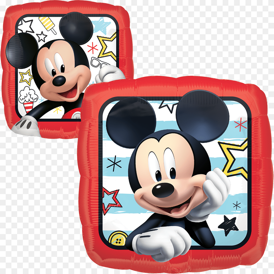 Mickey Mouse Square, Cushion, Face, Head, Home Decor Free Png