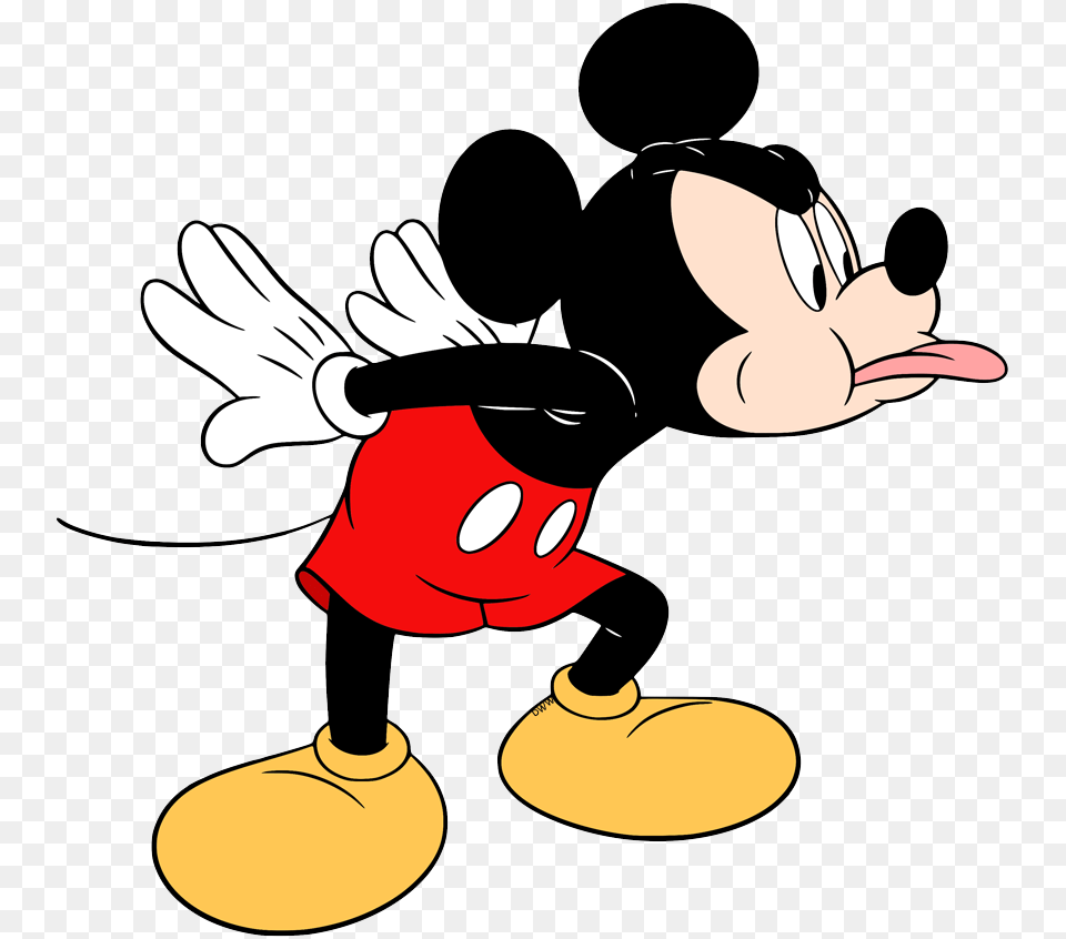 Mickey Mouse Sticking Out Tongue, Cartoon, Baby, Person Free Png Download
