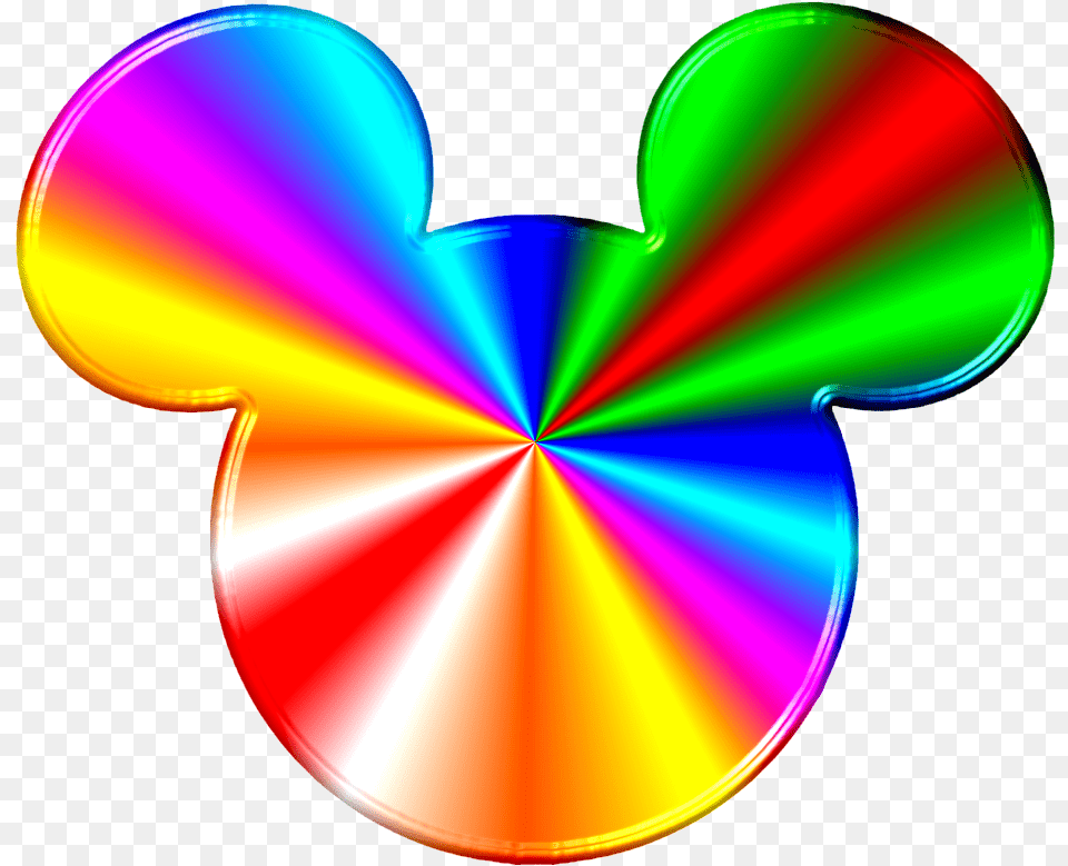Mickey Mouse Symbol Colorful Mickey Mouse Head, Disk, Light, Art, Graphics Png Image