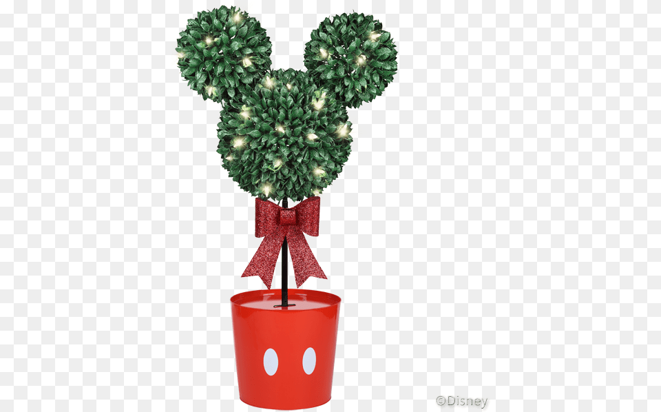 Mickey Mouse Topiary Tree, Plant, Dynamite, Weapon, Christmas Free Png Download
