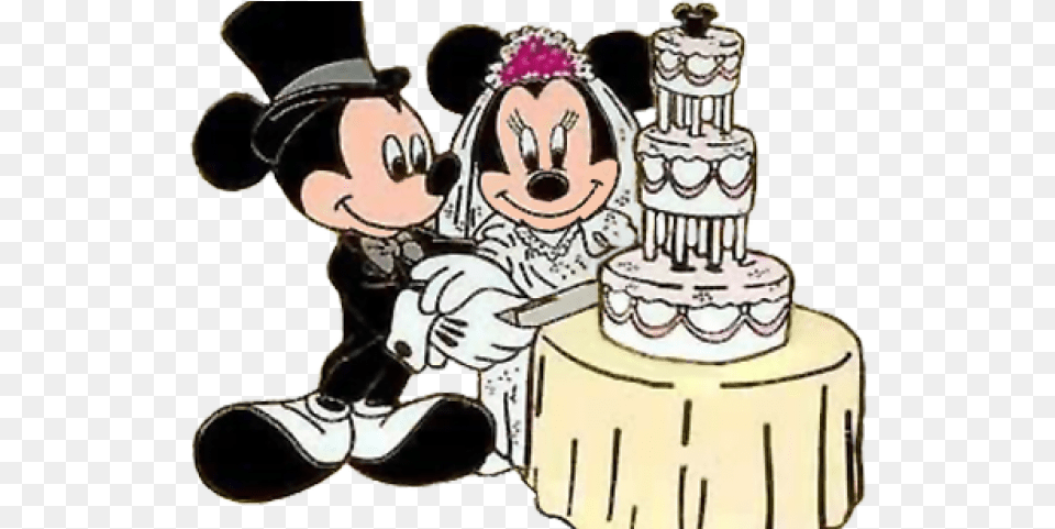 Mickey Mouse Wedding, Cake, Dessert, Food, Person Free Png Download