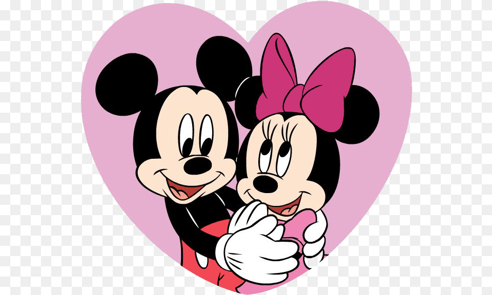 Mickey Mouse Y Minnie Making The Webcom Mickey And Minnie Mouse Together, Cartoon Png