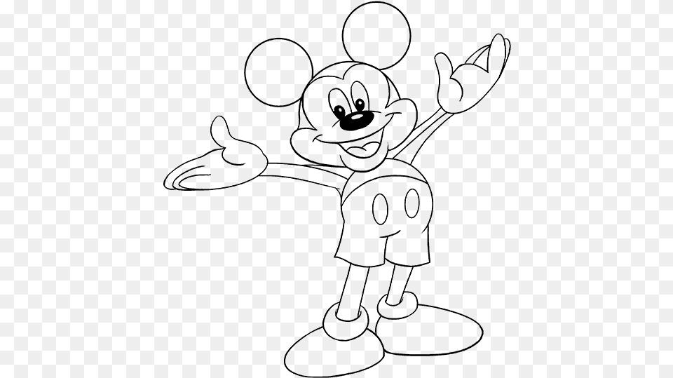 Mickey Mouseto Draw The Image To Downlond, Gray Free Png Download