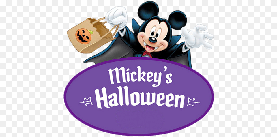 Mickey S Halloween Logo Disneyland Halloween Party Mickey Ad, Birthday Cake, Cake, Cream, Dessert Free Transparent Png