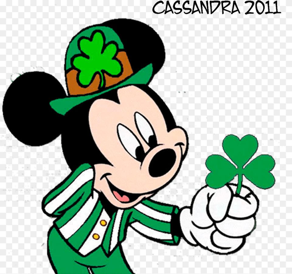 Mickey St Patrick S Day Wallpaper Wallpapersafari Mickey Mouse St Patricks Day, Cartoon, Baby, Person, Face Free Png Download
