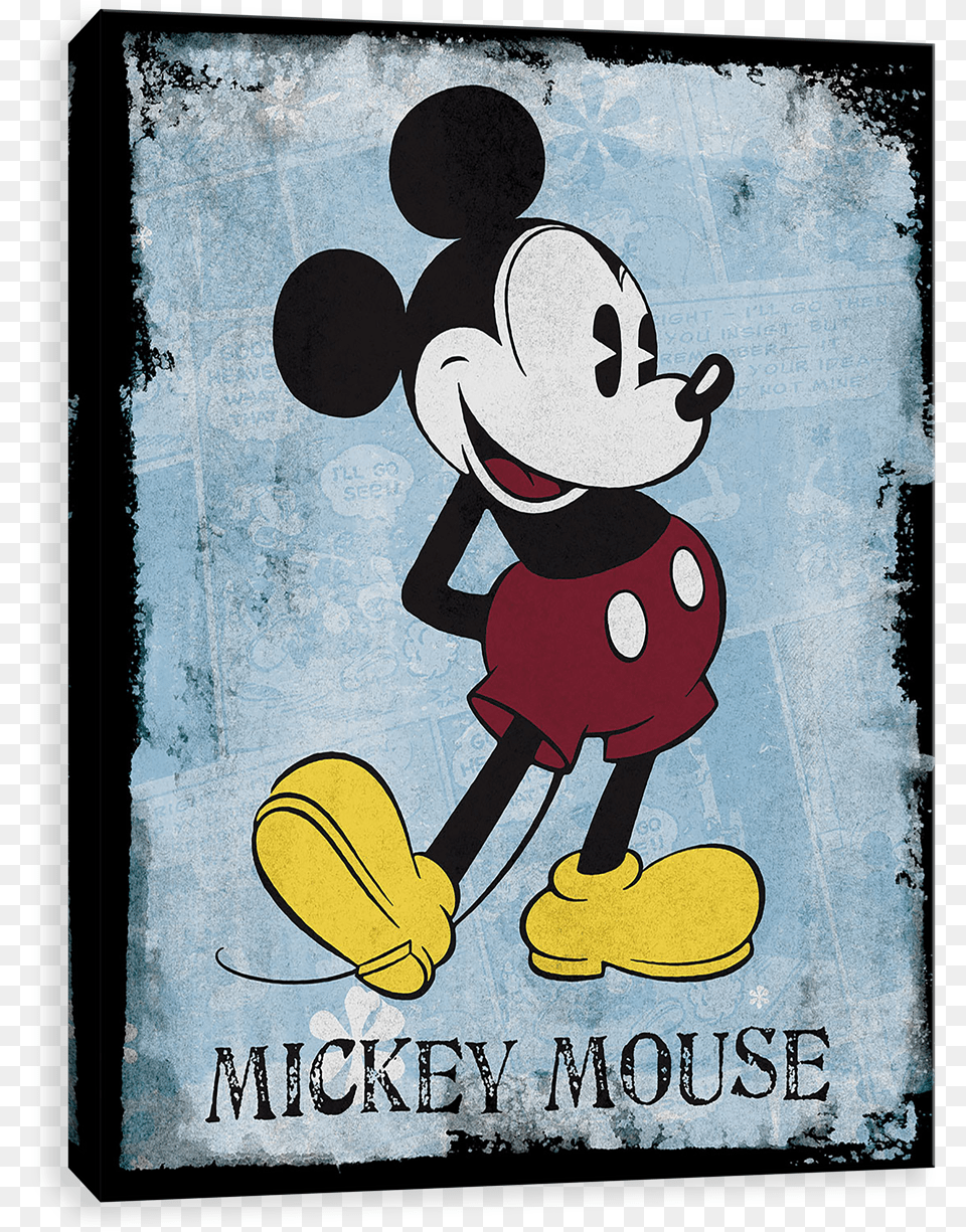 Mickey Stance Blue Mickey Amp Minnie Vintage Quilt Kit, Advertisement, Person, Poster, Clothing Free Png Download