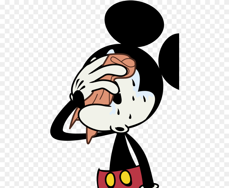 Mickey Sweating, Cartoon, Nature, Outdoors, Snow Free Png