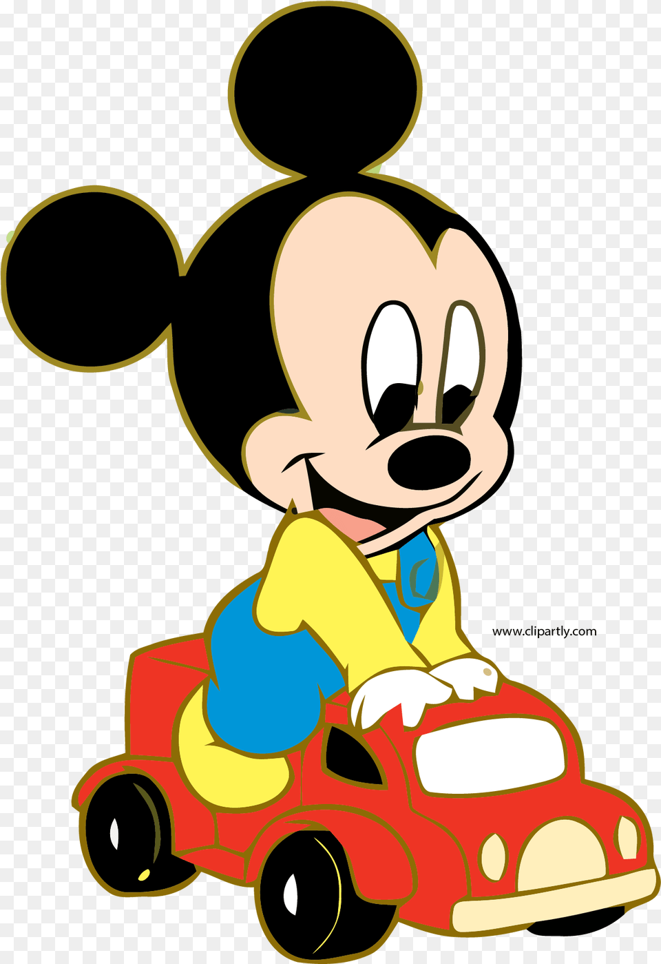 Mickey Toy Car Driving Clipart Mickey Mouse Driving Car, Plant, Grass, Lawn, Baby Free Png