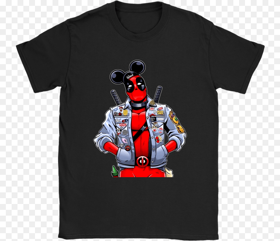 Mickey Wade Deadpool In Jacket Old Comics Shirts Gucci Pug Shirt, Clothing, T-shirt, Adult, Male Png