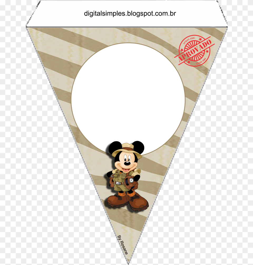 Mickey Y Minnie De Safari Printable Bunting Bandeirola Mickey Safari Para Imprimir, Baby, Person Free Png Download