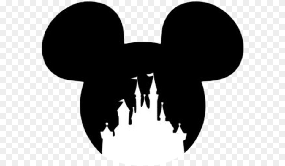 Mickeymouse Disney Mickey Disneycastle Silhouette Disney Castle Silhouette, Stencil Png