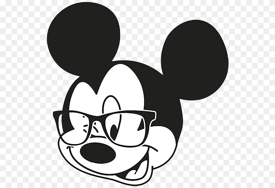 Mickeymouse Mickey Mouse Mickey Mouse With Glasses, Stencil, Accessories, Sunglasses, Face Free Png Download