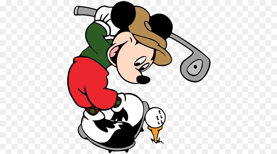 Mickeymouse Playing Golf Mickey Mouse Golf Mickey, Cream, Dessert, Food, Ice Cream Free Png Download