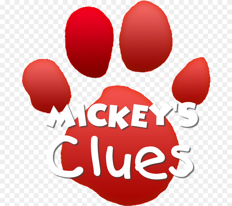 Mickeys Clues Logo Updated Blues Dog Blues Clues Paw Print, Flower, Petal, Plant, Food Free Png
