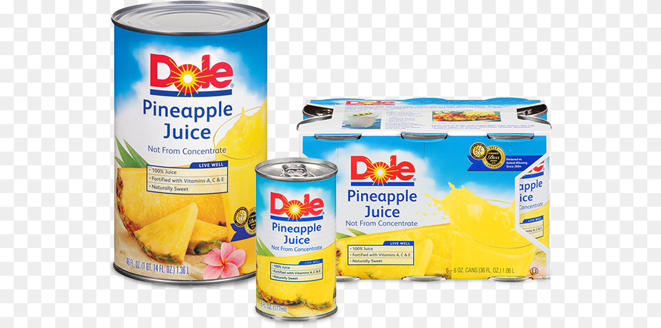 Micro Landing Product Cans Dole Pineapple Juice 46 Fl Oz Can, Tin Png