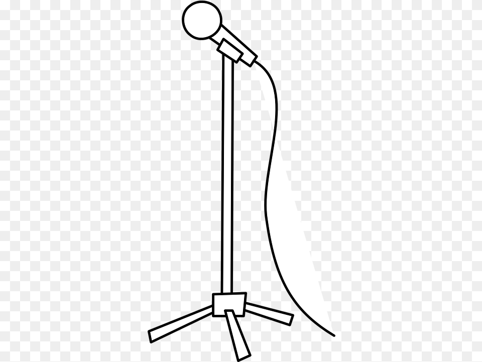 Micro Microphone Speech Vector Graphic On Pixabay Draw A Microphone Stand, Electrical Device, Lighting, Tripod, Blade Free Png