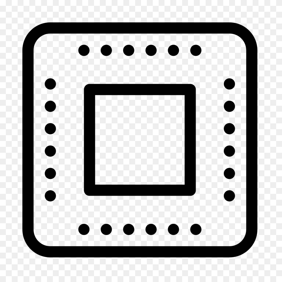 Microchip Icon, Gray Png Image