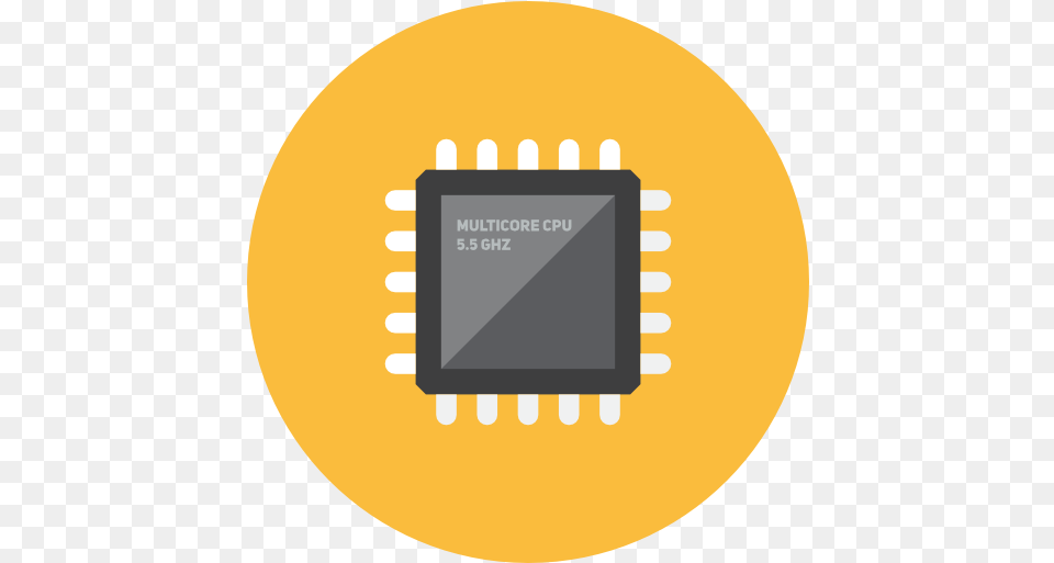 Microchip Icon Cpu, Electronic Chip, Electronics, Hardware, Printed Circuit Board Free Png Download