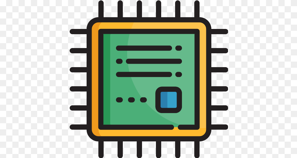 Microchip Icon Robotic Chip, Electronics, Hardware, Computer Hardware, Computer Png Image