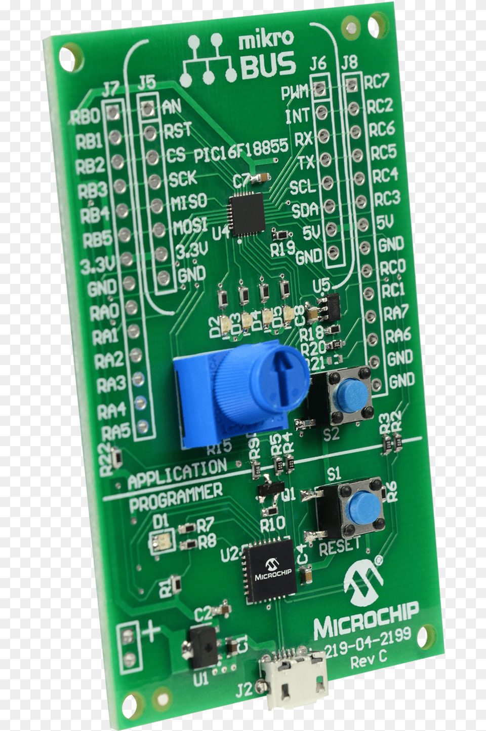 Microchip Xpress Development Board, Electronics, Hardware, Printed Circuit Board, Mobile Phone Png Image