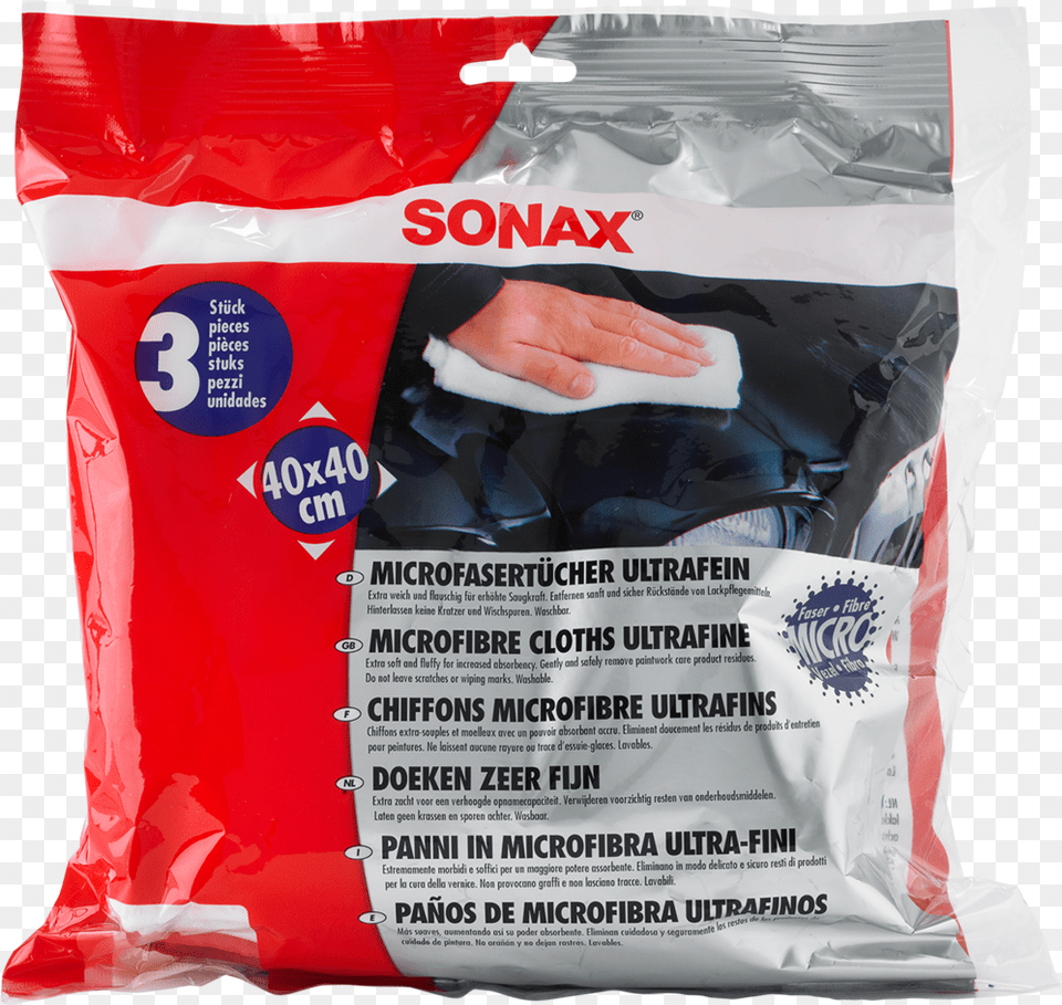 Microfiber Cloths Ultrafine 3pak Sonax Microfibre, Bag, Can, Tin Png