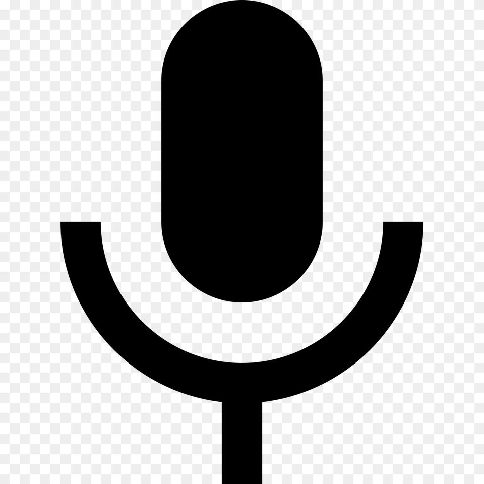 Microfono Icon, Gray Free Png
