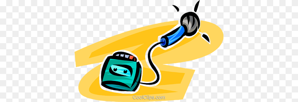 Microphone And Tape Recorder Royalty Vector Clip Art, Electronics, Head, Person Free Png