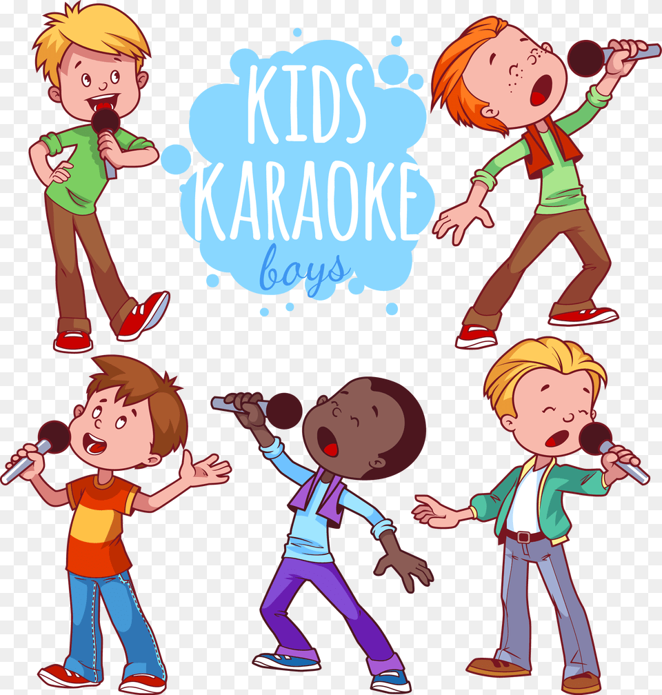 Microphone Child Illustration Vector, Book, Publication, Comics, Baby Free Transparent Png