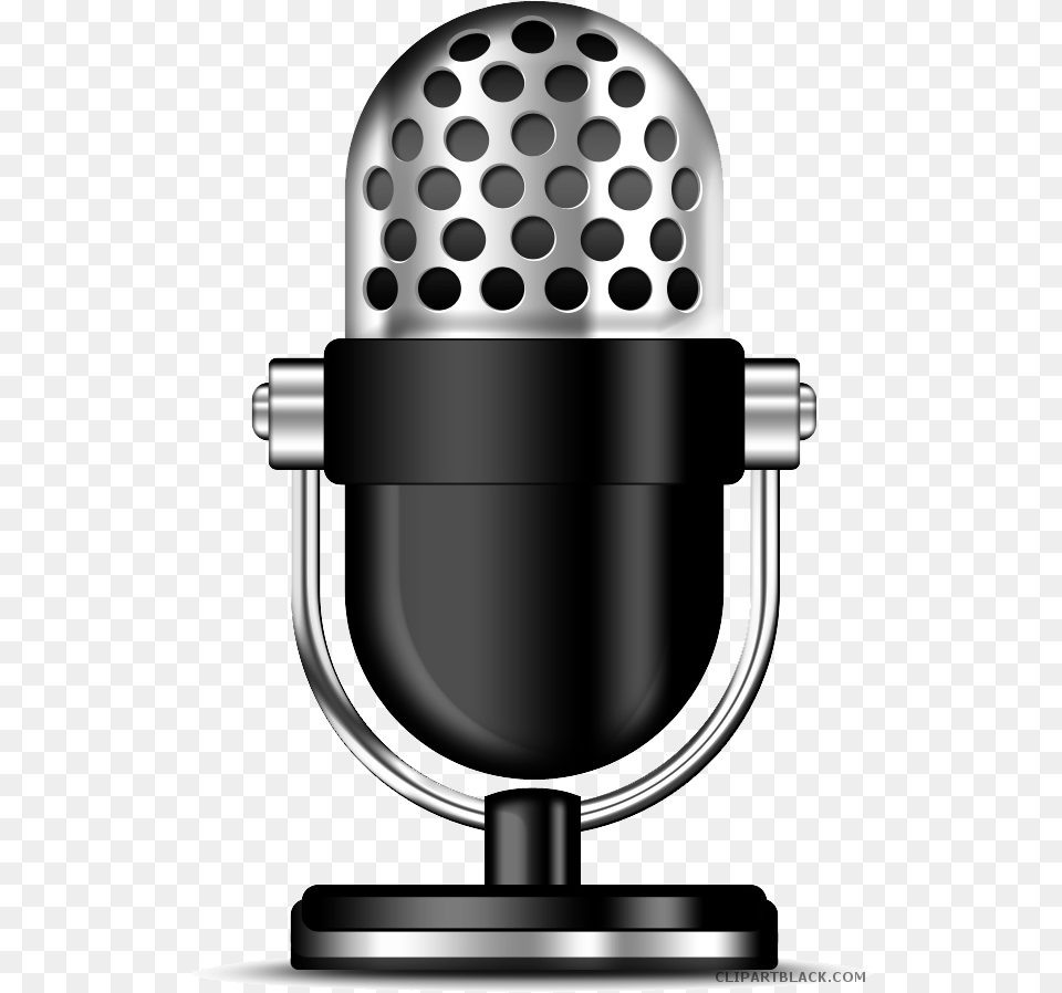 Microphone Clipart Black And White, Electrical Device, Smoke Pipe Png Image