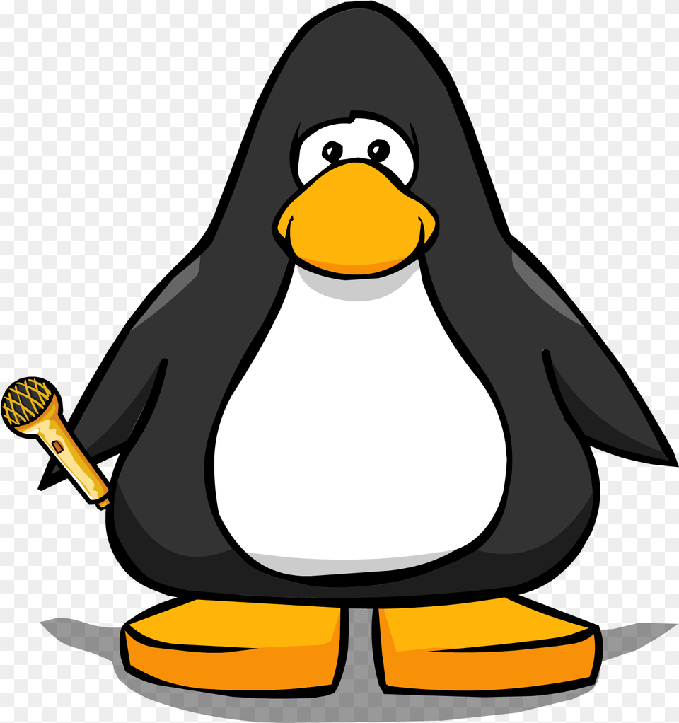 Microphone Clipart Golden Club Penguin Cowboy Penguin, Animal, Bird Png
