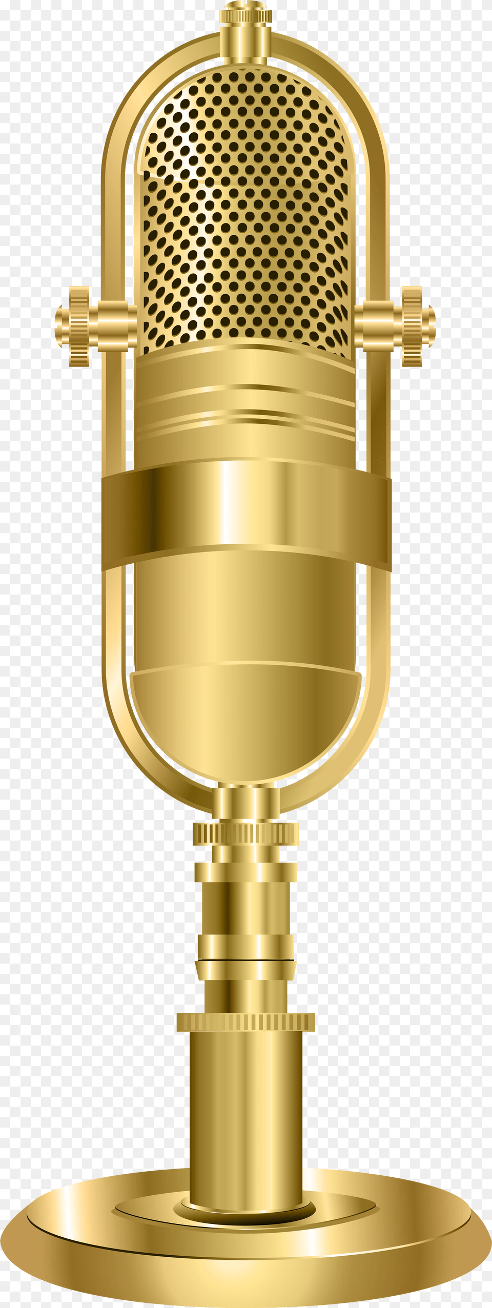 Microphone Clipart Recording Studio Mic Transparent Background Gold Microphone, Electrical Device, Bathroom, Indoors, Room Free Png