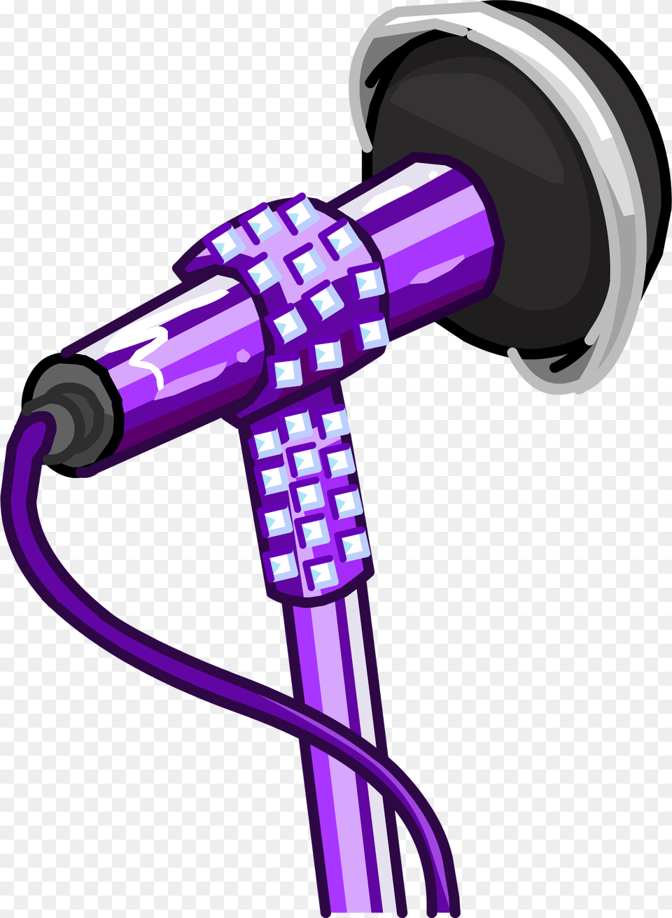 Microphone Glitter Club Penguin Microphone, Electrical Device, Purple, Device, Gas Pump Png Image
