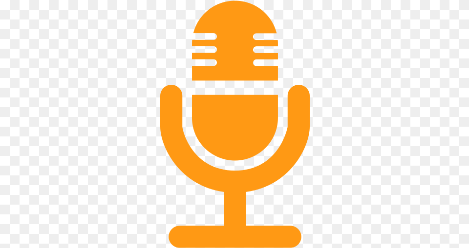 Microphone Icon Myiconfinder Orange Mic Icon, Electrical Device, Person Free Png